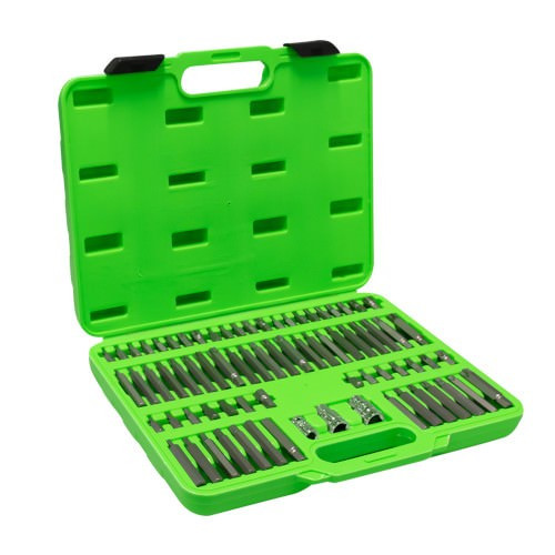 JBM 52550 Estuche de puntas 75 piezas para tornillos ribe, xzn, torx hexagonal inv.