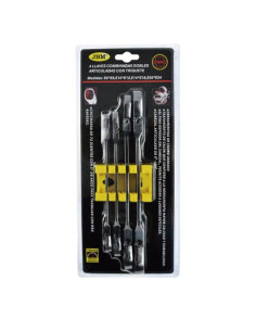 JBM 50754 Set de 4 llaves torx articuladas con trinquete