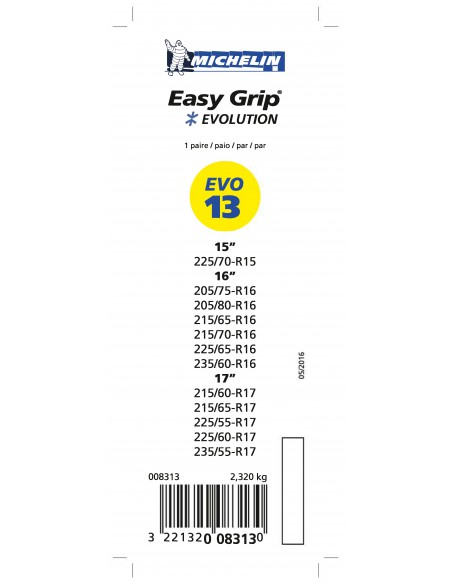 Michelin 008313 Easy Grip Evolution Chaîne à Neige Composite, EVO