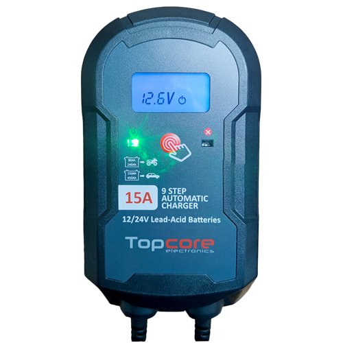 Cargador de baterías inteligente 12/24V Topcore 15A 